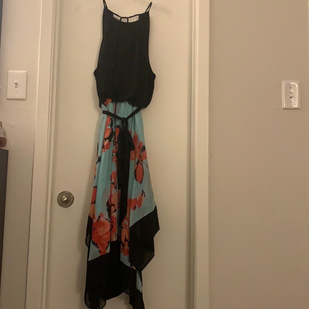 Chiffon floral sleeveless dress
